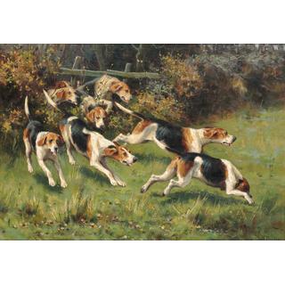 Lot 275 - Alfred Duke (British, d. 1905) On the scent...