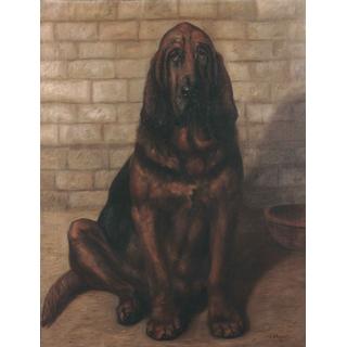 Lot 288 - Lorna Shaw (British, fl. c.1900) Bloodhound...