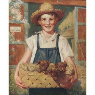 Lot 370 - Towne (American, 20th century) Pups for sale...