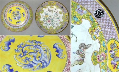 Lot 148 - Pair of Chinese Painted Enamel Dishes...