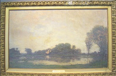 Lot 61 - Richard Pauli American, 1855-1892 SUNSET RIVER...