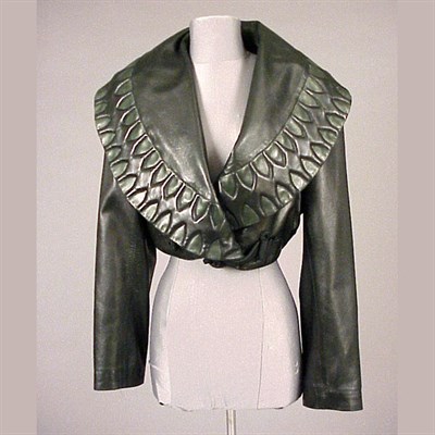 Lot 246 - Azzedine Alaia Appliqued Leather Jacket French,...
