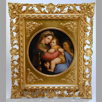 Lot 584 - KPM Porcelain Plaque After Raphael Depicting...