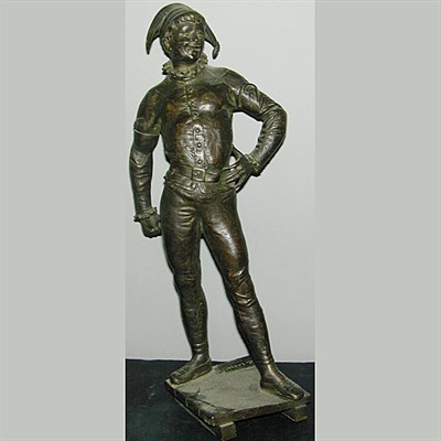 Lot 518 - Bronze Figure of a Jester The standing figure...