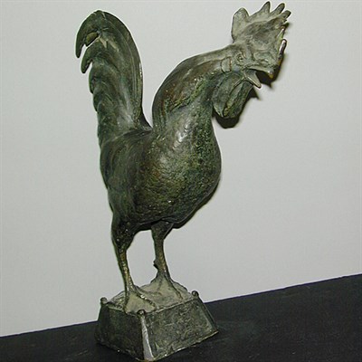 Lot 516 - Bronze Sculpture of a Rooster Monogrammed,...