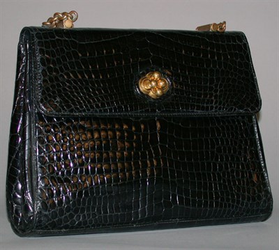 Lot 502 - Gucci Black Crocodile Afternoon Bag 1960s...
