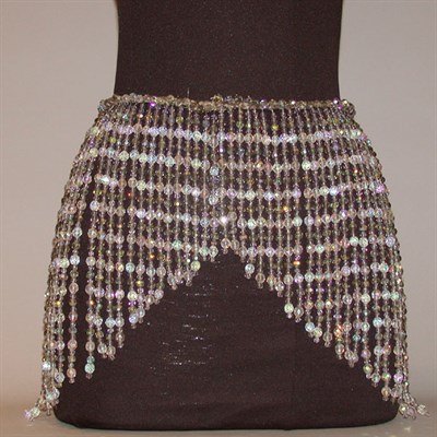 Lot 448 - Iridescent Bead Belt 1960s Various length...