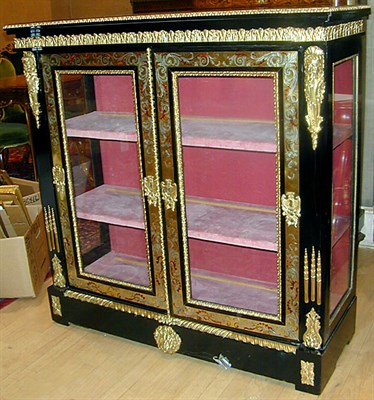 Lot 458 - Napoleon III Style Boulle Side Cabinet The...