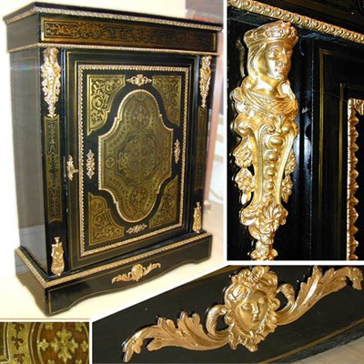 Lot 549 - Napoleon III Boulle Side Cabinet The case...