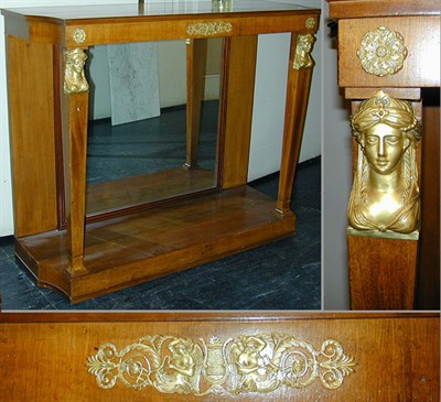 Lot 547 - Empire Style Gilt-Bronze Mounted Walnut...