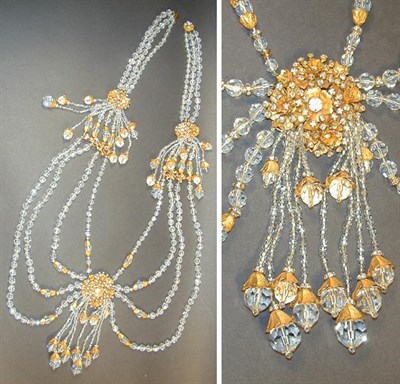 Lot 342 - Miriam Haskell Crystal Corsage Necklace...