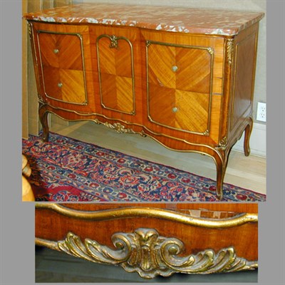 Lot 534 - Louis XV Style Fruitwood Commode The shaped...