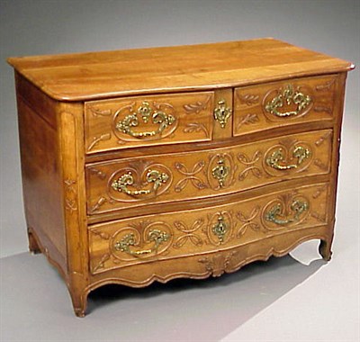 Lot 267 - Provincial Louis XV Walnut Commode Mid 18th...