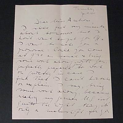 Lot 13 - WITTGENSTEIN, LUDWIG Autograph letter signed....