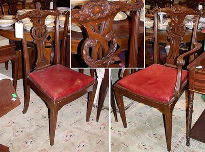 Lot 482 - Set of Six Georgian Style Dining Mahogany...