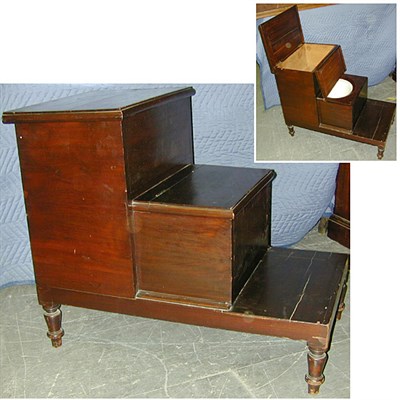 Lot 129 - Georgian Style Mahogany Bedsteps