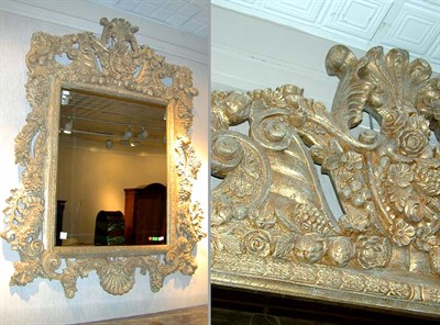Lot 428 - Rococo Style Gilt Carved Wood Mirror...