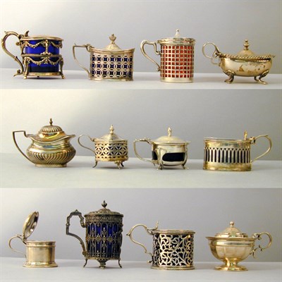 Lot 324 - Set of Twelve Sterling Silver and Continental...