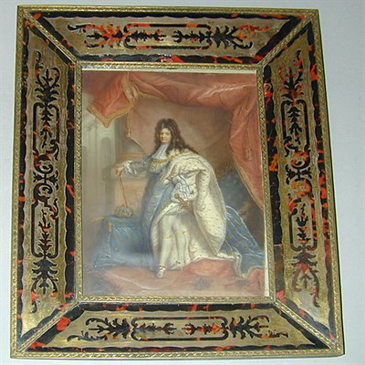 Lot 382 - Painted Portrait of Louis XIV In a Napoleon...