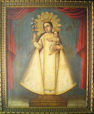 Lot 23 - Spanish Colonial School 19th Century MADONNA...