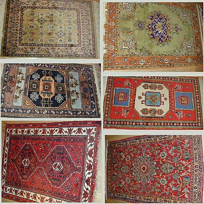 Lot 575 - Three Modern Iranian Rugs with Two Modern...