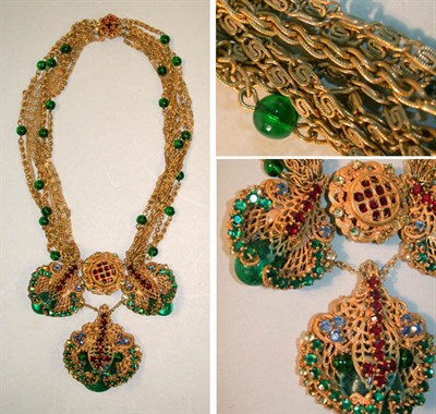 Lot 394 - Miriam Haskell Chain Pendant Necklace American,...