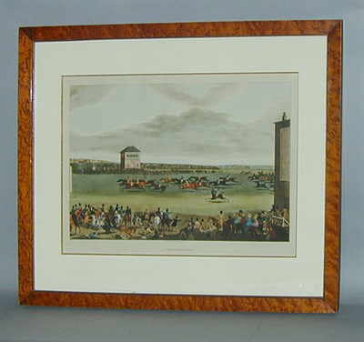 Lot 69 - James Pollard NEWMARKET RACES Hand-colored...