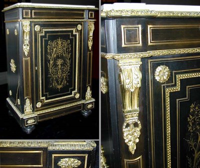 Lot 576 - Napoleon III Gilt-Bronze Mounted Ebonized Side...