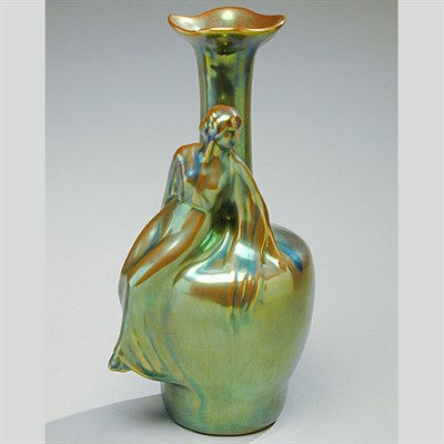 Lot 151 - Zsolnay Pottery Vase Of shouldered ovoid form,...