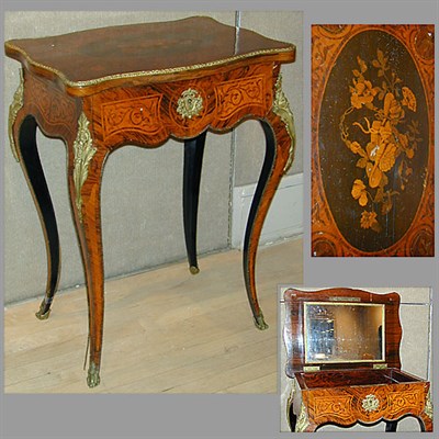 Lot 442 - Napoleon III Marquetry Inlaid Dressing Table...