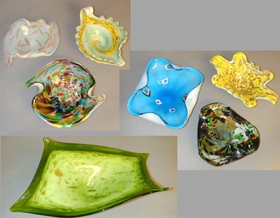 Lot 206 - Group of Seven Italian Glass Bowls Modern