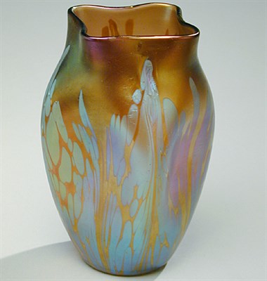 Lot 162 - Unsigned Loetz Glass Vase Of ovoid form, with...