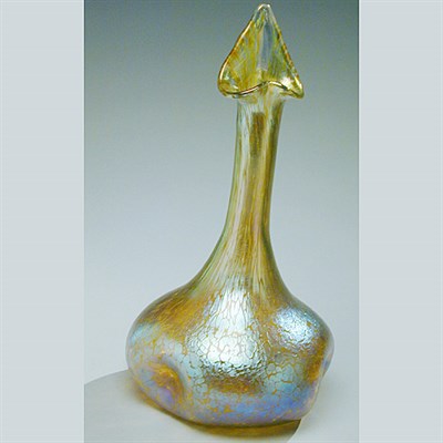 Lot 133 - Unsigned Loetz Glass Vase Of globular form,...