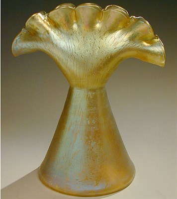 Lot 131 - Monumental Unsigned Loetz Glass Vase Of...