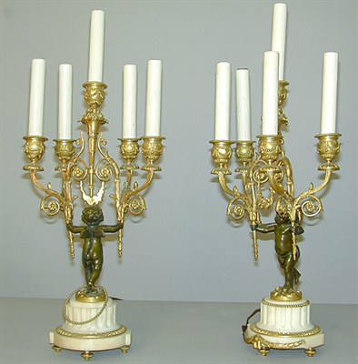 Lot 288 - Pair of Louis XV Style Gilt and...