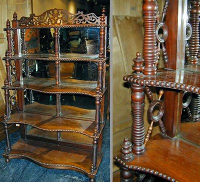 Lot 297 - Victorian Mahogany Whatnot With pierced...