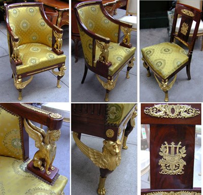 Lot 466 - Set of Four Empire Style Gilt-Bronze Mounted...