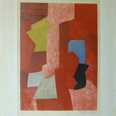 Lot 293 - Serge Poliakoff ROUGE, JAUNE ET BLEUE (RIVIERE...