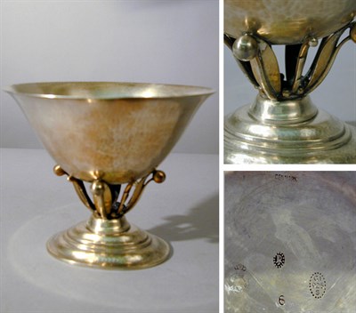 Lot 319 - Georg Jensen Silver Bowl Of flaring form,...