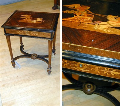 Lot 452 - Napoleon III Marquetry Inlaid Kingwood Side Table