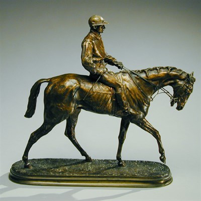 Lot 628 - Bronze Sculpture of a Horse and Jockey After a...