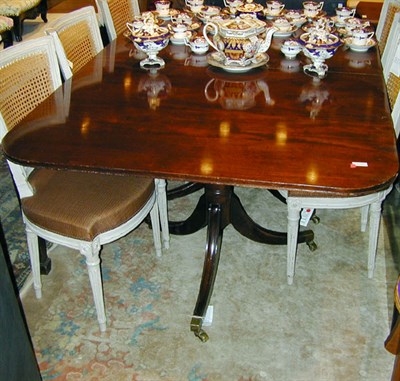 Lot 314 - Georgian Style Mahogany Double-Pedestal Dining...