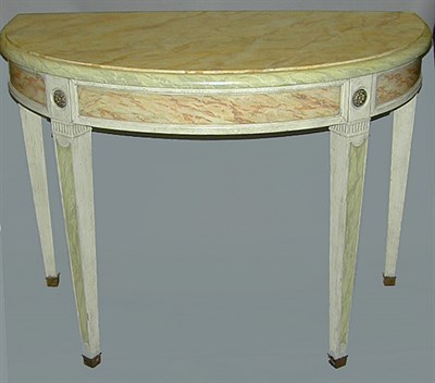Lot 290 - Pair of Neoclassical Style Faux Marble Painted...