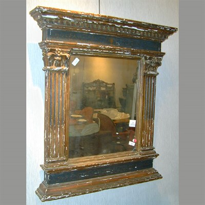 Lot 123 - Neoclassical Style Painted and Parcel Gilt Mirror
