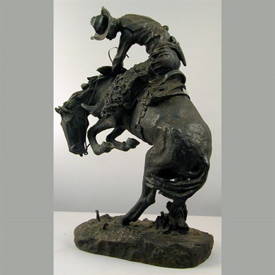 Lot 531 - Bronze Sculpture of a Cowboy on Horseback...