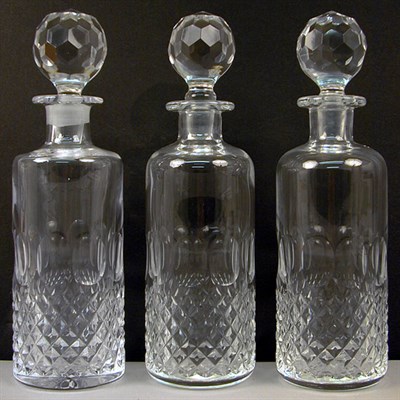 Lot 265A - Group of Three Cut Glass Decanters