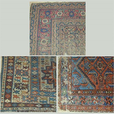 Lot 581 - Khorassan Rug, Hamadan Rug and a Shirvan Rug...