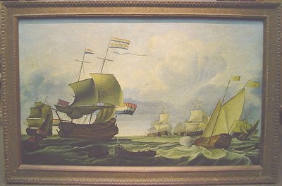 Lot 57 - Follower of Willem van de Velde DUTCH SHIPPING...