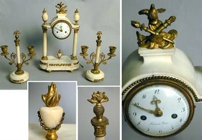 Lot 299 - Louis XVI Style Gilt-Bronze and Marble Clock...