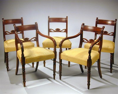 Lot 325 - Set of Eight Regency Mahogany Dining Chairs...